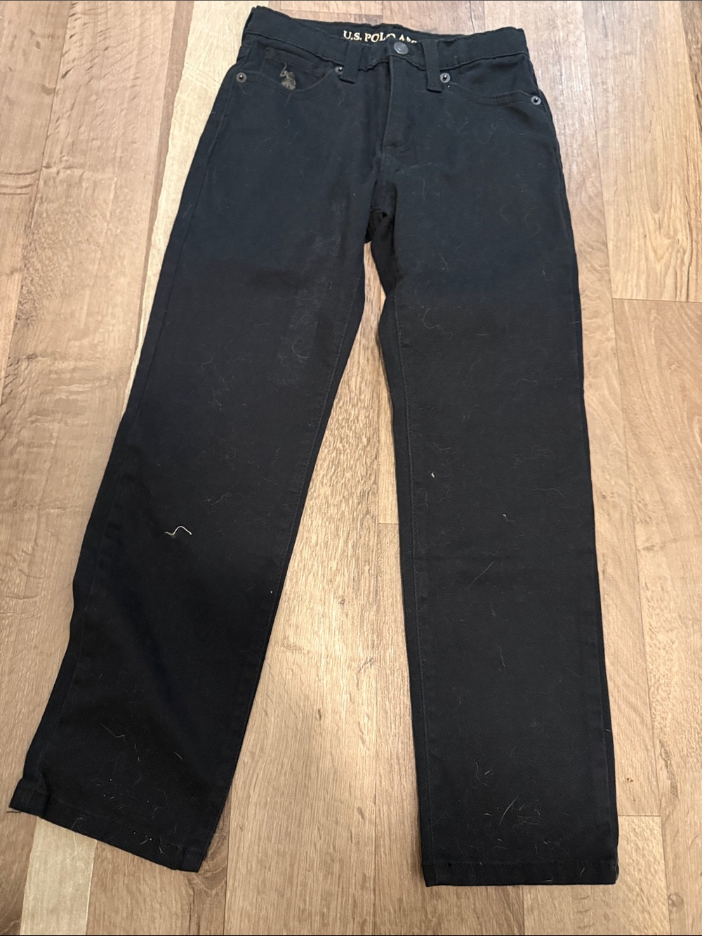 U.S. Polo Assn. Black Straight-Leg Pants